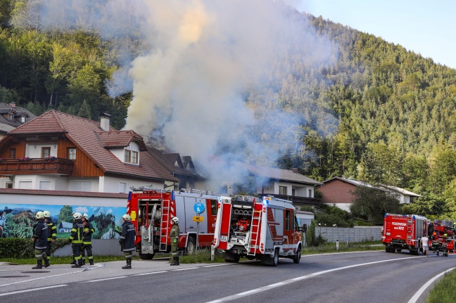 Brand eines Wohnhauses in Micheldorf in Oberösterreich