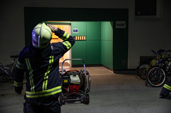 Ein Verletzter durch angebranntes Kochgut in einer Wohnung in Wels-Pernau