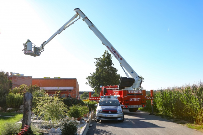 Personenrettung auf einer Baustelle in Sipbachzell