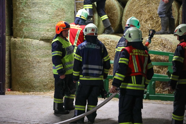 Brand einer Getreidetrocknungsanlage auf Bauernhof in Bad Wimsbach-Neydharting