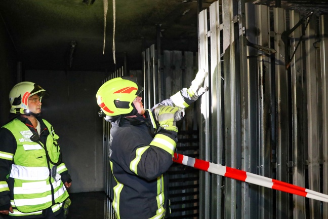 Brand im Keller eines Mehrparteienwohnhauses in Bad Schallerbach