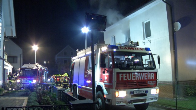 Fünf Verletzte bei Brand eines Wohnhauses in Garsten