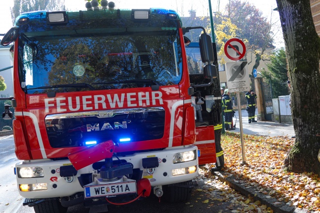 Brand eines Trafos in einem Stromverteilerkasten in Wels-Innenstadt