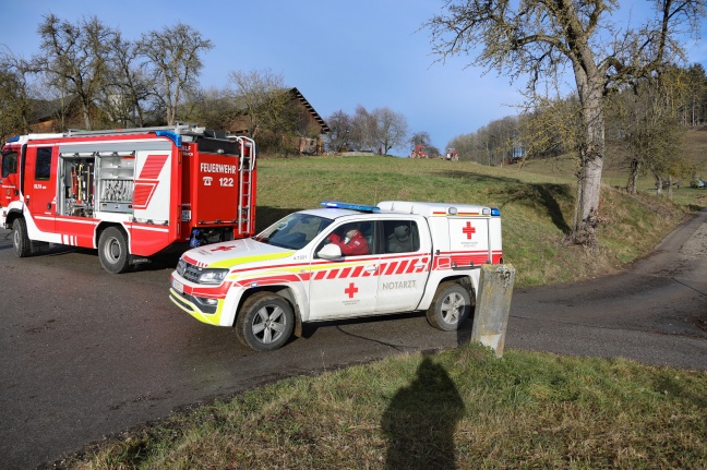 Personenrettung nach schwerem Forstunfall in Atzbach