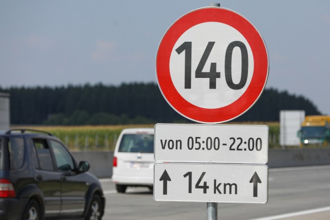 Klimaschutz: Tempo 140-Teststrecken auf Westautobahn werden wieder aufgehoben