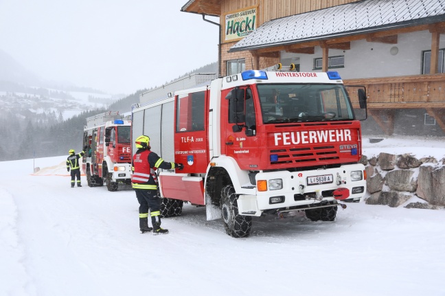 Brand in einem Hackschnitzellager in Vorderstoder rasch unter Kontrolle gebracht