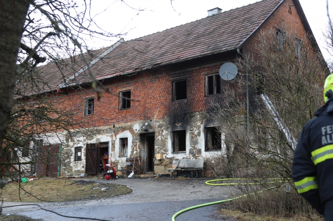 Ein Toter bei Brand in einem Bauernsacherl in Alberndorf in der Riedmark