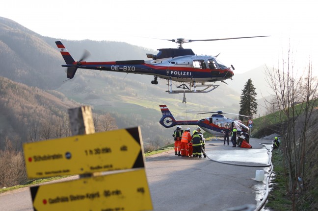 Waldbrand am Schoberstein in Molln sorgt für Großeinsatz der Feuerwehren