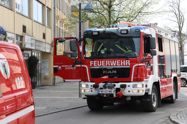Brand eines Infrarotheizkörpers in einem Gastronomiebetrieb in Wels-Innenstadt