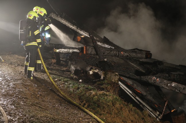 Großbrand eines abgelegenen Bauernhofes in Steinbach am Ziehberg in letzter Minute erfolgreich verhindert