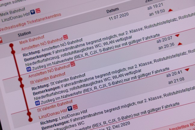 Coronavirus: Land Oberösterreich informiert Fahrgäste eines Cityjet-, Regional- und S-Bahn-Zuges