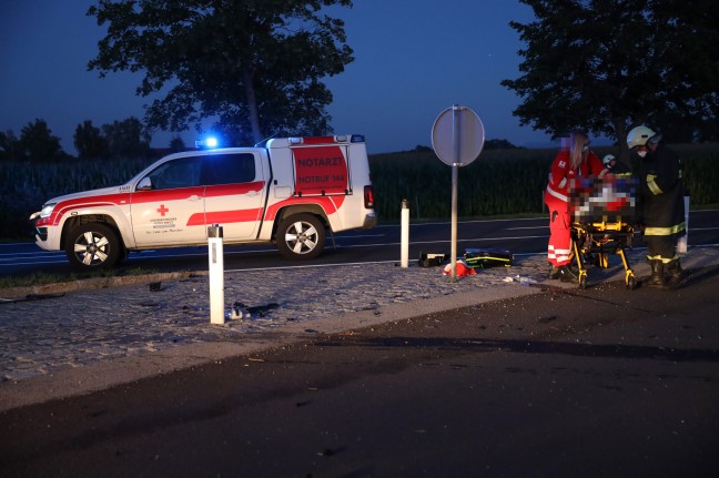 Vier Verletzte bei schwerem Crash auf Pyhrnpass Straße in Steinhaus