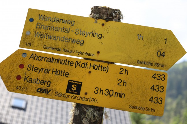 Verirrter Bergsteiger nach Suchaktion in Klaus an der Pyhrnbahn gerettet