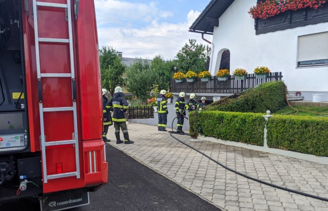 Hausbesitzer verhindert erfolgreich größeren Brand einer Thujenhecke in Handenberg