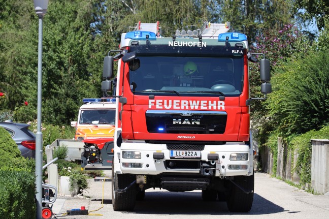 Chlorgasaustritt bei Pool eines Wohnhauses in Neuhofen an der Krems fordert einen Verletzten