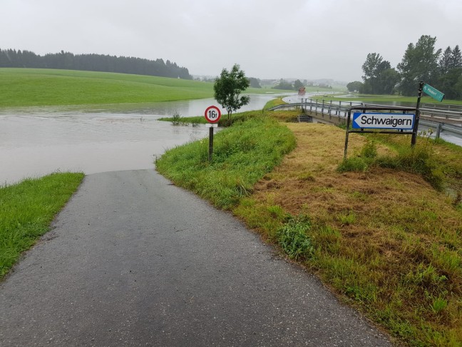 Angespannte Hochwassersituation nach Starkregen in weiten Teilen Oberösterreichs