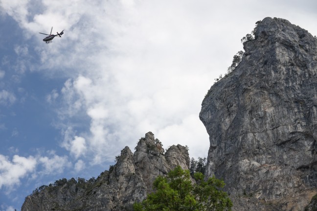 Suchaktion nach vermisstem Bergsteiger am Traunstein in Gmunden