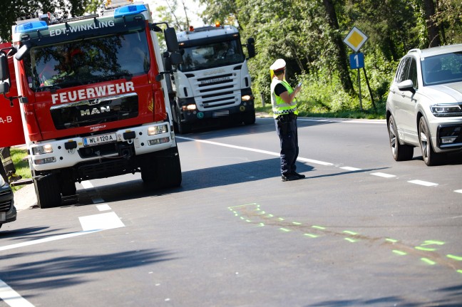 Verkehrsunfall auf Wiener Straße in Edt bei Lambach führt zu sieben Kilometer langem Stau