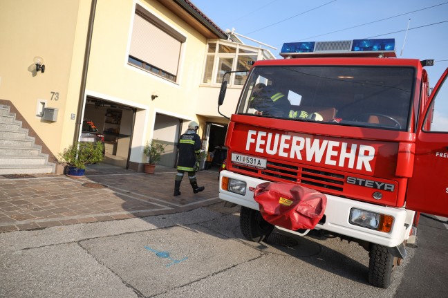 Drei Feuerwehren bei Brand im Bereich einer Sauna in einem Haus in Wartberg an der Krems im Einsatz