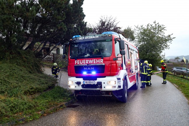 Feuerwehr bei Zimmerbrand in Atzbach im Einsatz