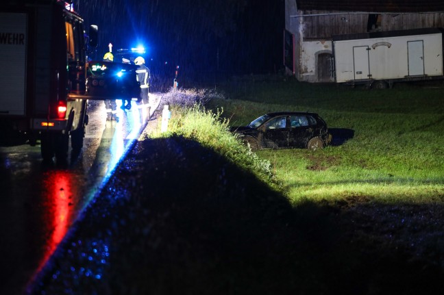 Auto überschlagen: Schwerer Verkehrsunfall auf Rieder Straße bei Mehrnbach