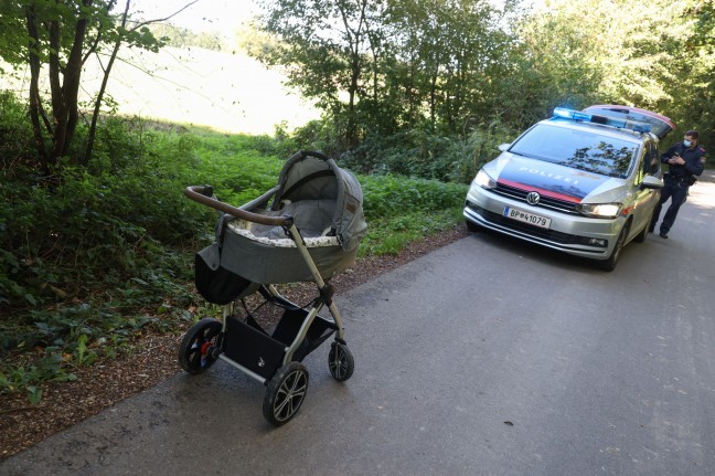 Baby und Oma verletzt: Klein-LKW kollidiert in Thalheim bei Wels mit Kinderwagen