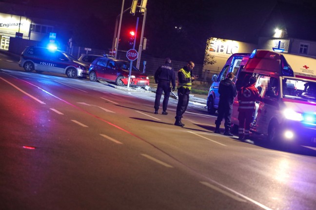 Verfolgungsjagd eines Alkolenkers mit der Polizei endet in Wels-Pernau mit Unfall und Festnahme