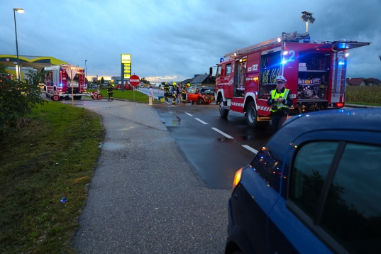 PKW-Lenker verursachte Verkehrsunfall während Feuerwehrübung