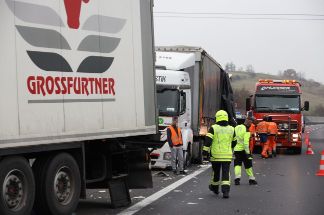 Schwere LKW-Kollision auf Innkreisautobahn bei Kematen am Innbach