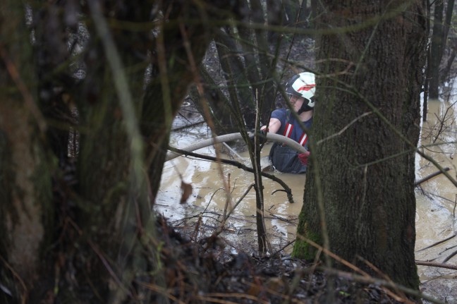 Schneeschmelze und starker Regen führt zu mehreren Einsätzen der Feuerwehren in Oberösterreich