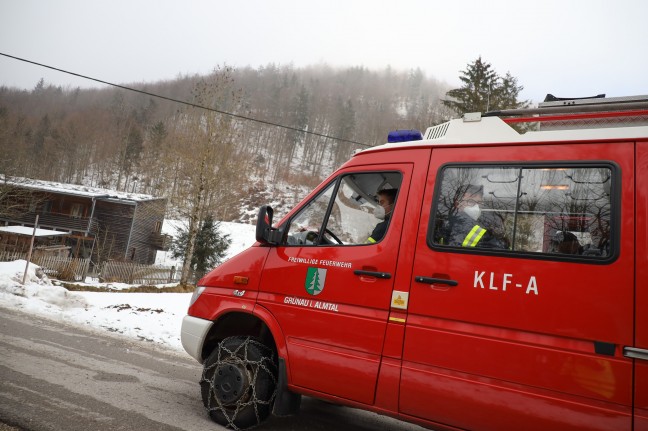 Personenrettung nach Forstunfall in Grünau im Almtal