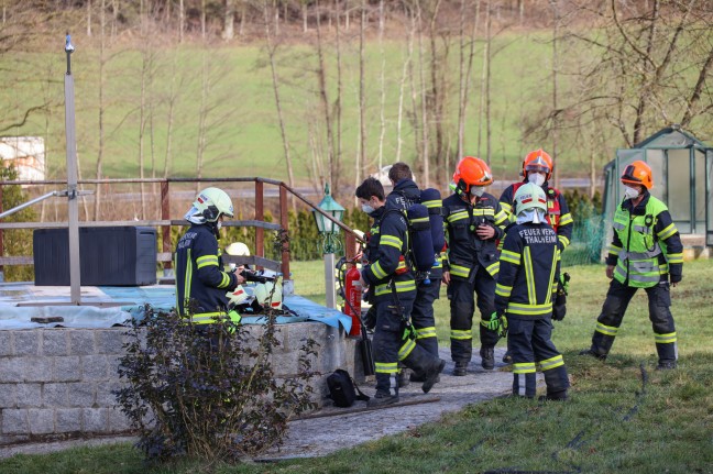 Brand im Zählerkasten eines Gebäudes in Thalheim bei Wels