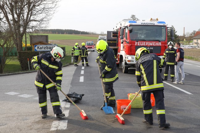 Drei Verletzte bei Verkehrsunfall auf Innviertler Straße in Krenglbach