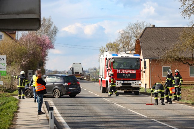 Auffahrunfall mit vier beteiligten Fahrzeugen auf Innviertler Straße bei Krenglbach