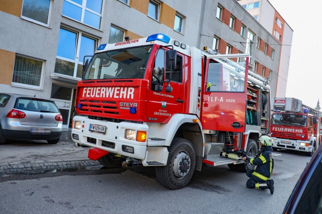 Brand in der Küche einer Mehrparteienhauswohnung in Grieskirchen
