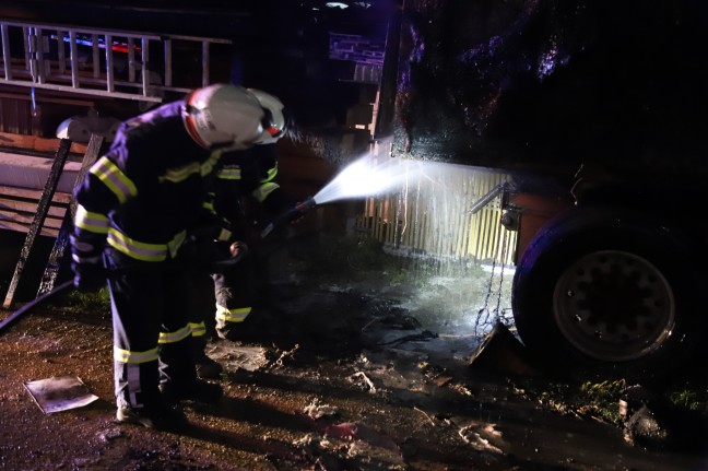 Brand bei landwirtschaftlichem Objekt in Engerwitzdorf rechtzeitig entdeckt und eingedämmt
