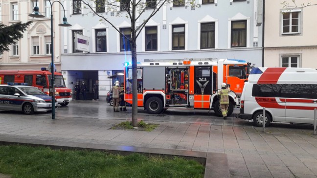 Kleinbrand in einem Geschäftslokal in Linz-Innere Stadt führte zu Einsatz der Feuerwehr
