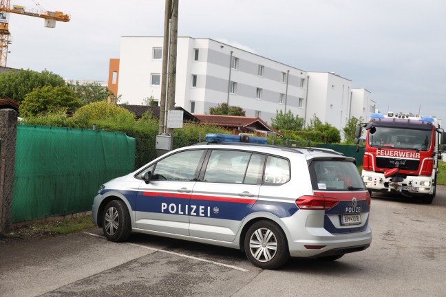 Gemeldete Rauchentwicklung �ber Kleingartenanlage war Grund f�r Einsatz in Wels-Vogelweide