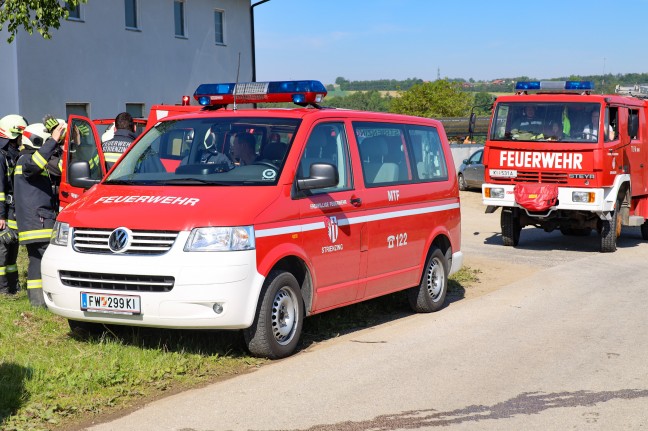 Fünf Feuerwehren bei Brand auf Bauernhof in Wartberg an der Krems im Einsatz