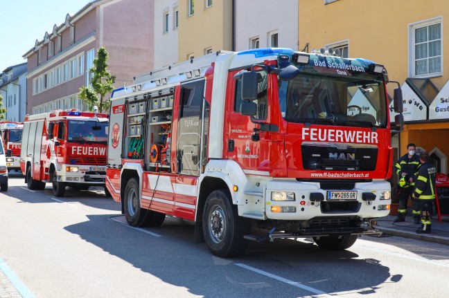 Wohnungsbrand in einem Wohn- und Geschftsgebude in Bad Schallerbach