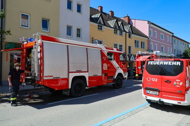 Wohnungsbrand in einem Wohn- und Geschftsgebude in Bad Schallerbach