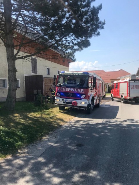 Drei Feuerwehren zu Brand bei landwirtschaftlichen Objekt in Steinerkirchen an der Traun alarmiert