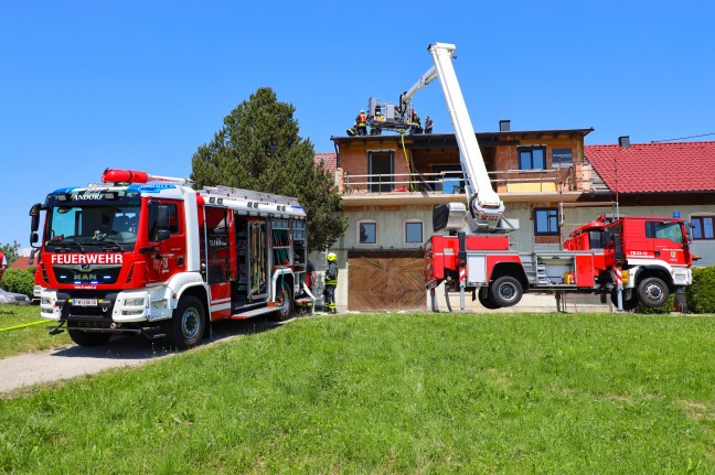 Drei Feuerwehren bei Brand in Peuerbach im Einsatz