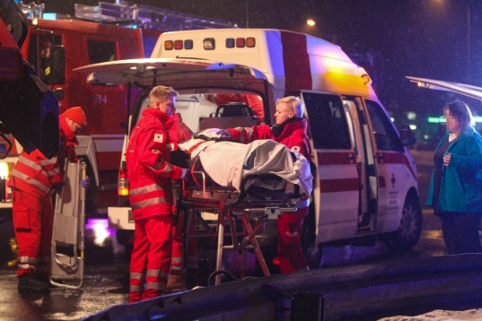 Schwerer Verkehrsunfall auf der Traunufer Straße in Ansfelden