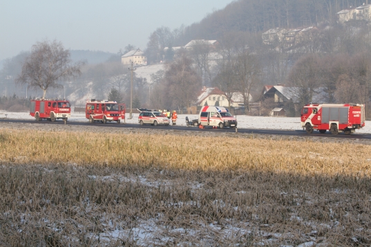 Schwerer Verkehrsunfall auf der Innviertler Straße in Schlüßlberg