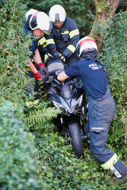 Ein Verletzter bei Motorradunfall in Engerwitzdorf