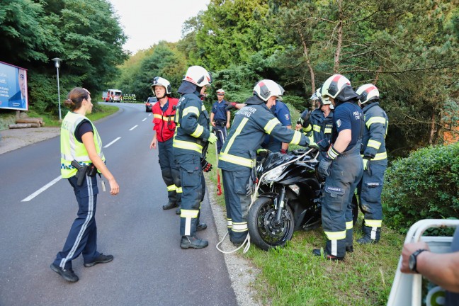 Ein Verletzter bei Motorradunfall in Engerwitzdorf