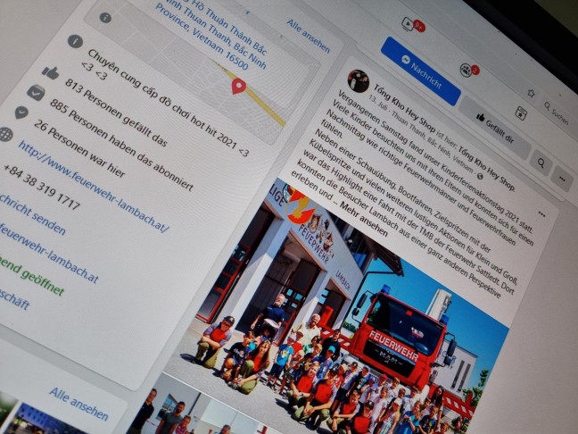 Facebook-Seite der Feuerwehr Lambach gehackt