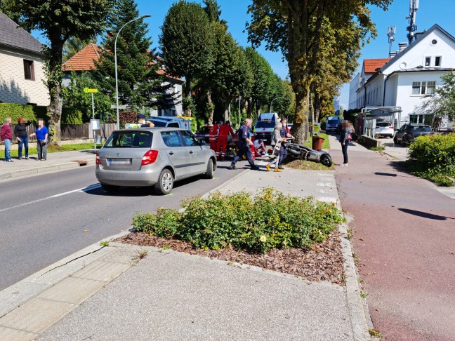 Motorradlenker (54) nach schwerem Verkehrsunfall in Steyr-Pyrach im Klinikum verstorben