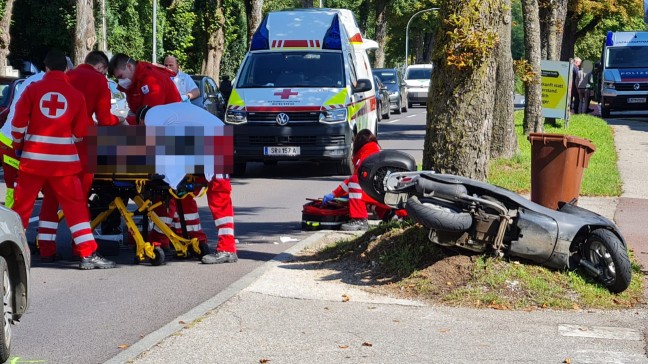 Motorradlenker (54) nach schwerem Verkehrsunfall in Steyr-Pyrach im Klinikum verstorben